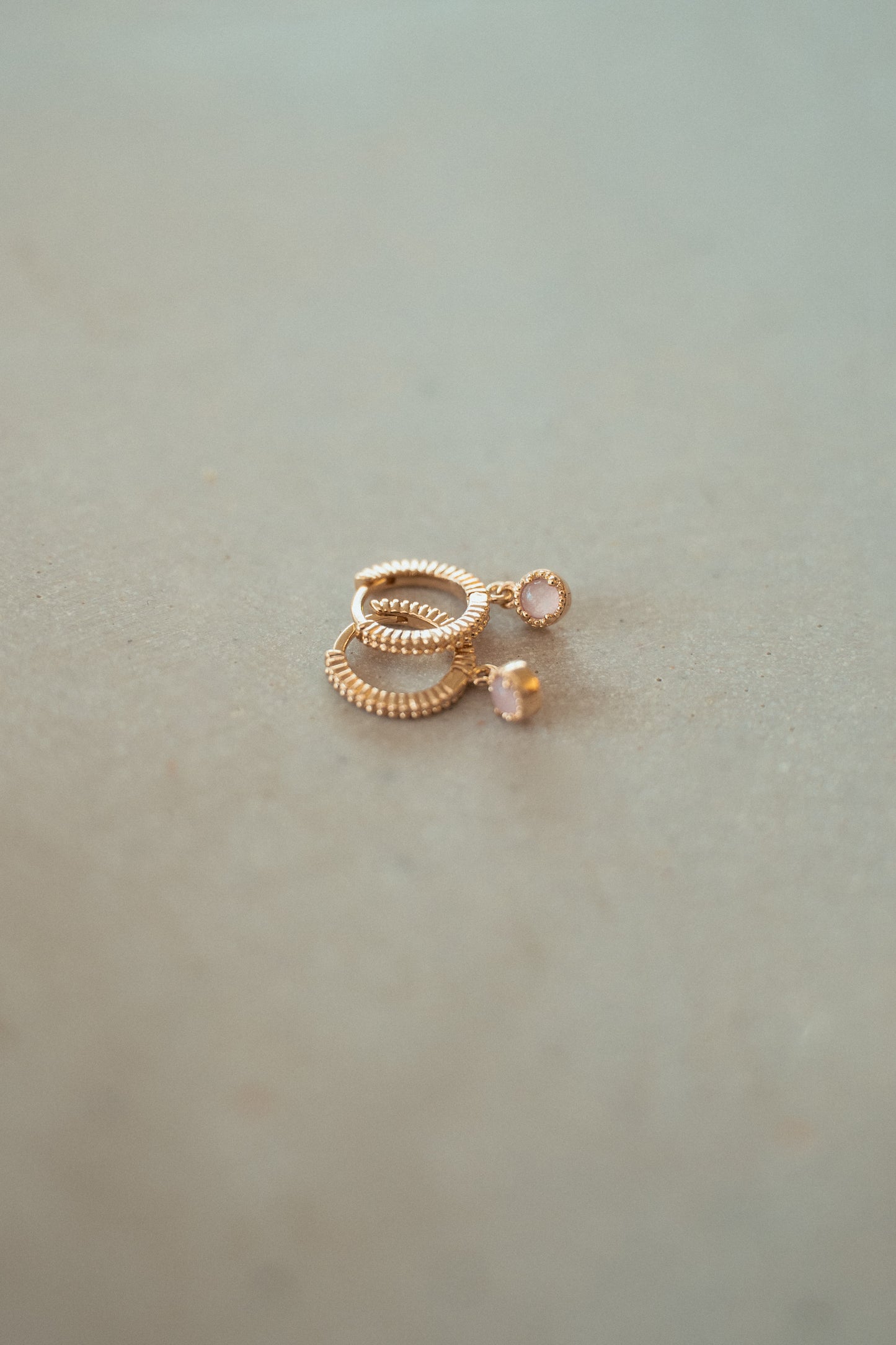 Boucles d’oreilles Essaouira Quartz Rose