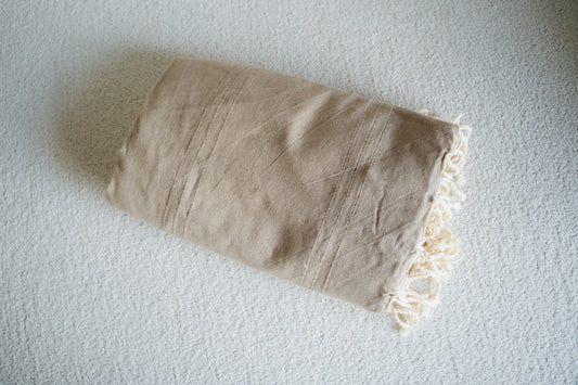 Maxi Fouta Beige - multi-usages