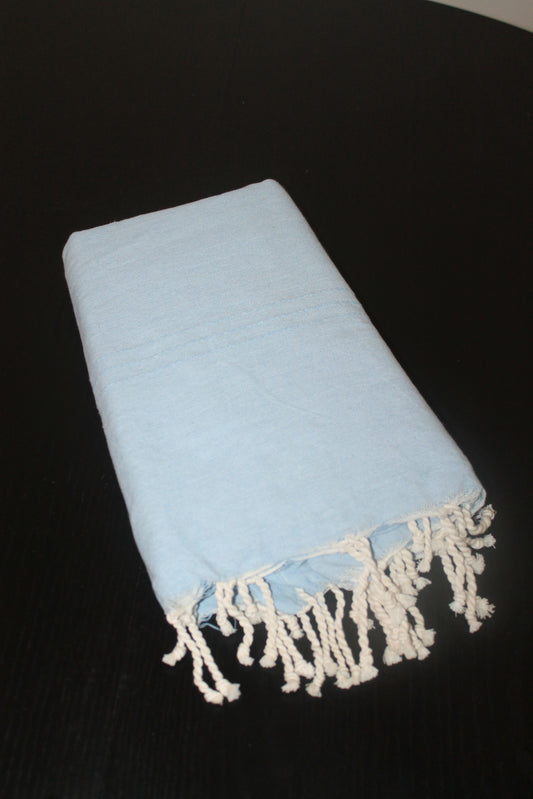 Grande fouta bleu bébé - Multi-usages