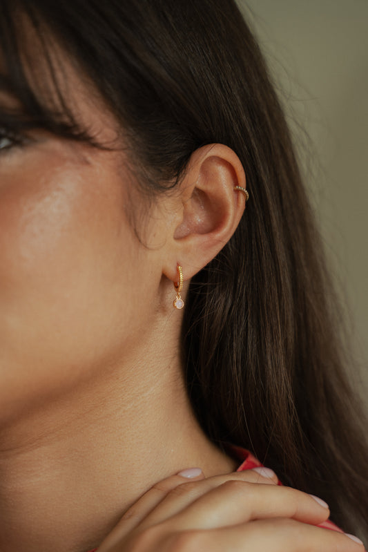 Boucles d’oreilles Essaouira Quartz Rose